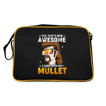 Mullet Haircut Mullet - Retro Bag - black/gold - Back