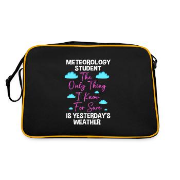 Météorologue Météorologie - Sac Retro - noir/or - Dos