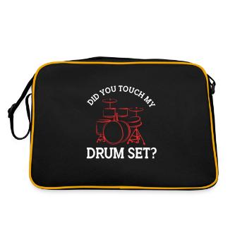 Drummer Drumsticks Drums - Retro Bag - black/gold - Back