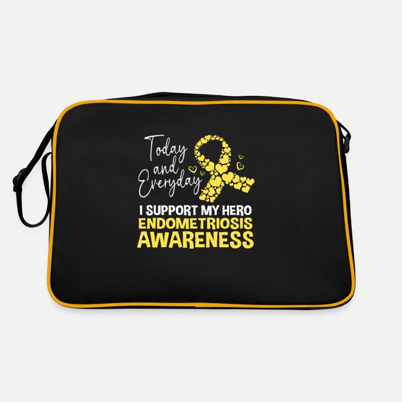 Endometriose Endo - Retro Tasche - Schwarz/Gold