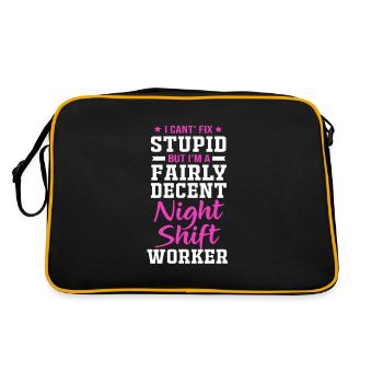 Night shift - Retro Bag - black/gold - Back