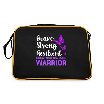 Fibromyalgia Fibro - Retro Bag - black/gold - Back