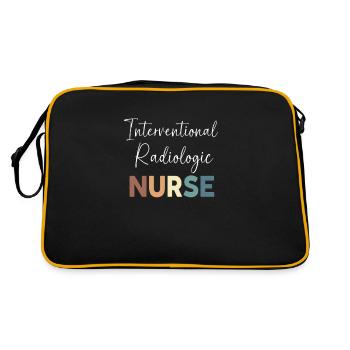 MRT Radiologe Radiologie Rad Tech Röntgen - Retro Tasche - Schwarz/Gold - Hinten
