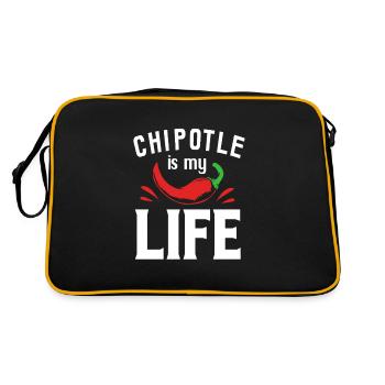 Piment Chipotle Piment Jalapeño Piment Piment fort - Sac Retro - noir/or - Dos
