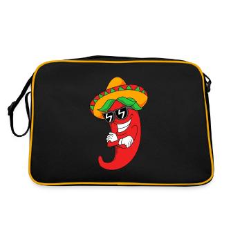 Piment Chipotle Piment Jalapeño Piment Piment fort - Sac Retro - noir/or - Dos