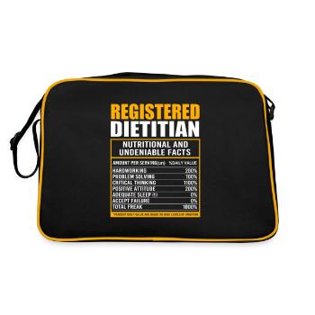 Diététicien Régime - Sac Retro - noir/or - Dos