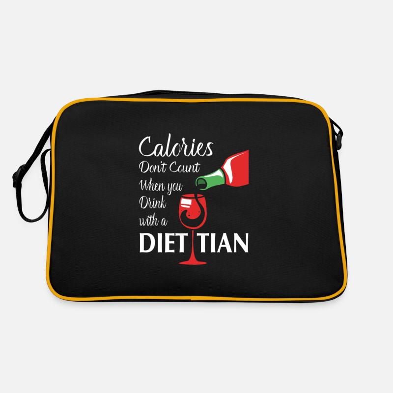 Diät Diätassistent - Retro Tasche - Schwarz/Gold
