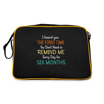 lazy procrastination lazy laziness - Retro Bag - black/gold - Back