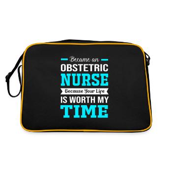 Infirmière Hôpital de Grossesse - Sac Retro - noir/or - Dos