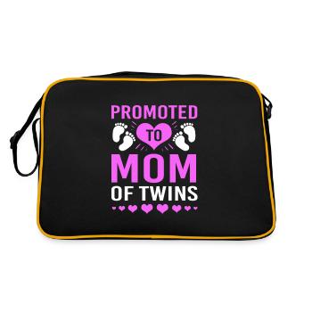 Jumeaux Maman Jumelle Maman Maman Cadeau - Sac Retro - noir/or - Dos