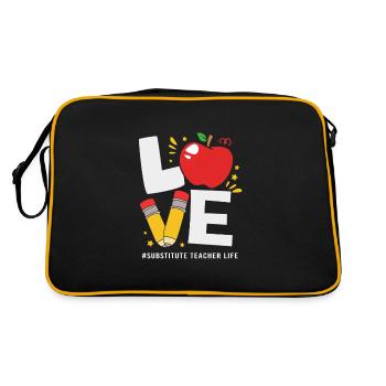 Enseignant suppléant Enseignant suppléant - Sac Retro - noir/or - Dos