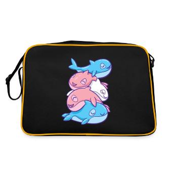 Trans Pride Orca Transgender - Retro Bag - black/gold - Back