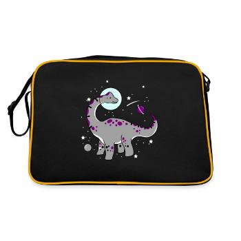 Ace Pride Dinosaur Espace asexué - Sac Retro - noir/or - Dos
