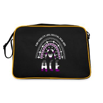 Asexuel Dicton Ace Pride Ace Rainbow - Sac Retro - noir/or - Dos