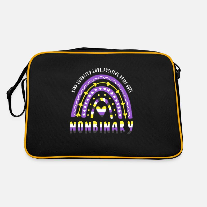 Nonbinary Pride Nonbinary Rainbow Retro Bag