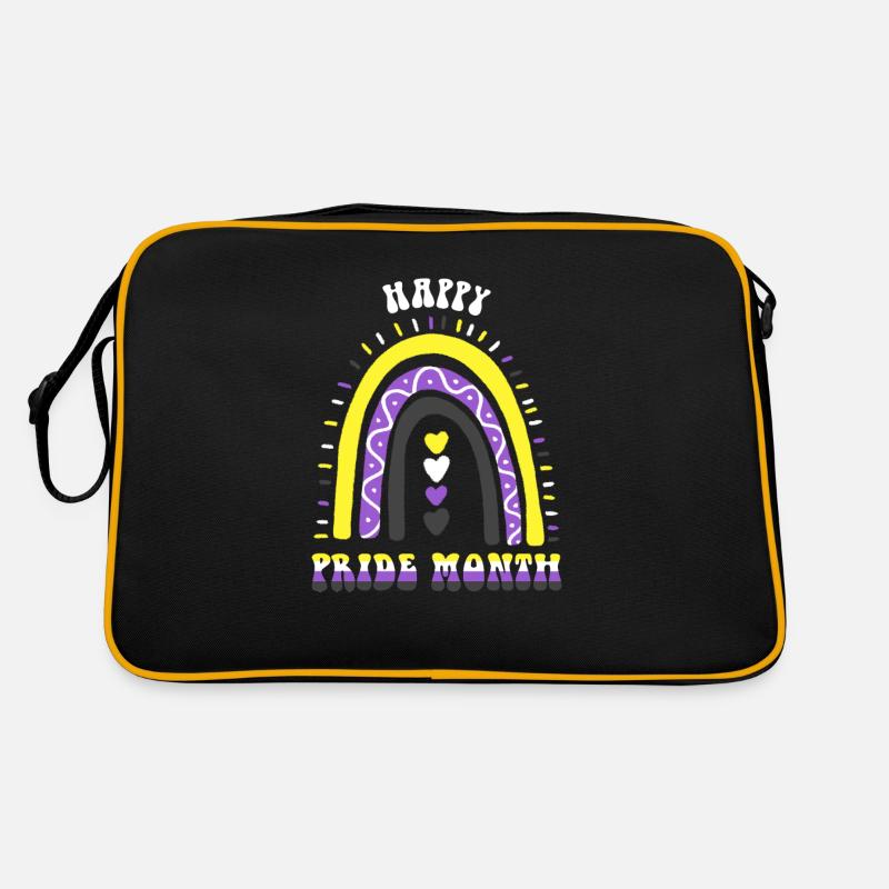 Happy Pride Month Nonbinary Boho Rainbow Retro Bag