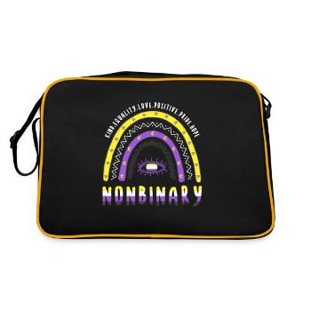 Boho Rainbow Nonbinary - Retro Bag - black/gold - Back