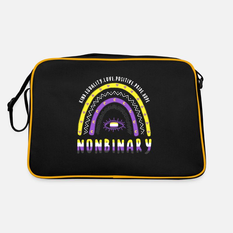Boho Regenbogen Nonbinary Retro Tasche