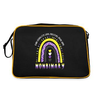 Nonbinary Boho Rainbow - Retro Bag - black/gold - Back