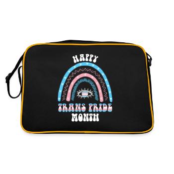 Rainbow Happy Trans Pride Mois Transgenre - Sac Retro - noir/or - Dos