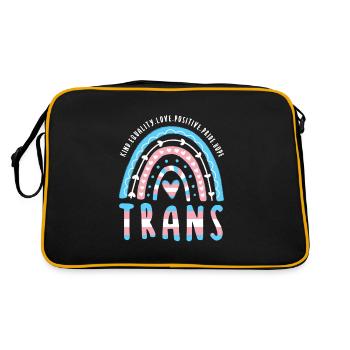 Trans Saying Trans Pride Transgender Rainbow - Retro Bag - black/gold - Back