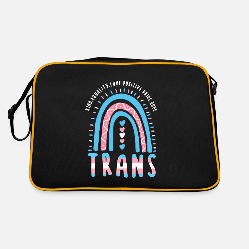 Transgender Spruch Trans Boho Regenbogen Retro Tasche