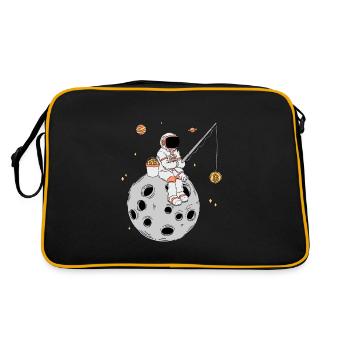 Astronaute Pêche Bitcoin Stock Market Trader - Sac Retro - noir/or - Dos