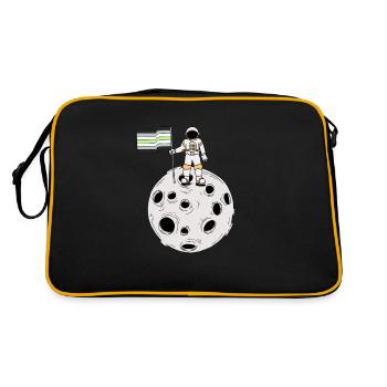 Agender astronaut on the moon Agender flag - Retro Bag - black/gold - Back