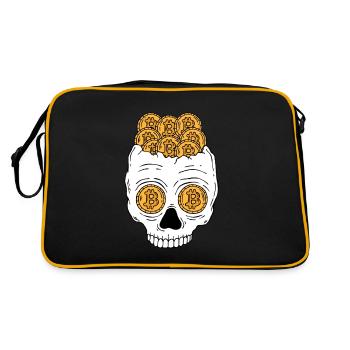 Bitcoin Skull BTC Trader boursier - Sac Retro - noir/or - Dos