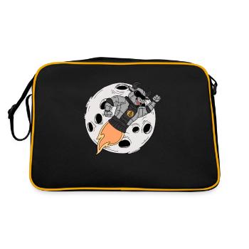 Investisseur Bull Bitcoin Moon Stock Market Trader - Sac Retro - noir/or - Dos