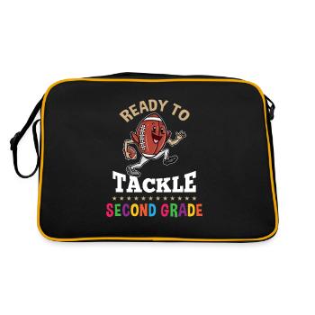 Ready to tackle second grade First day of school - Retro Bag - black/gold - Back