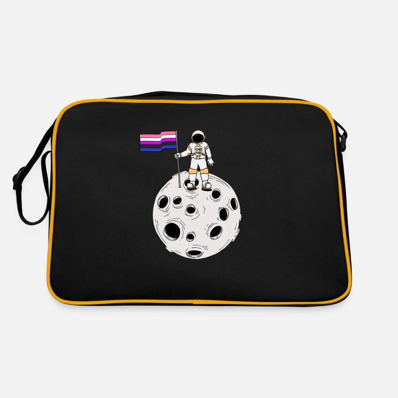 Genderfluid-Astronaut Genderfluid-Flagge Retro Tasche