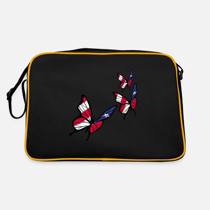 Drapeau papillon portoricain Sac Retro