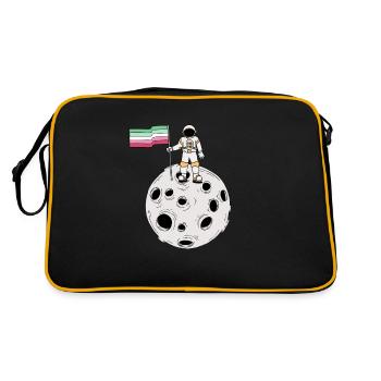 Abrosexueller Astronaut Abrosexuelle Flagge - Retro Bag - black/gold - Back