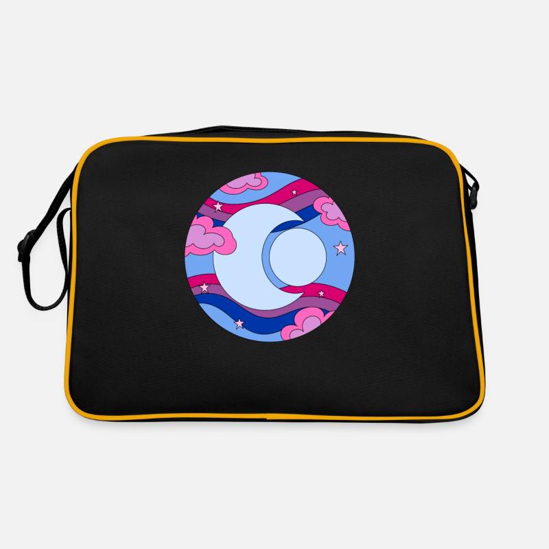 Bisexual Space Moon Bisexual Pride Retro Bag