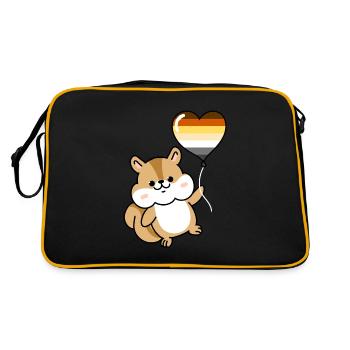 Écureuil Coeur Ballon Gay Ours - Sac Retro - noir/or - Dos