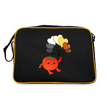 Tomato Heart Balloon Gay Bear Pride - Sac Retro - noir/or - Dos