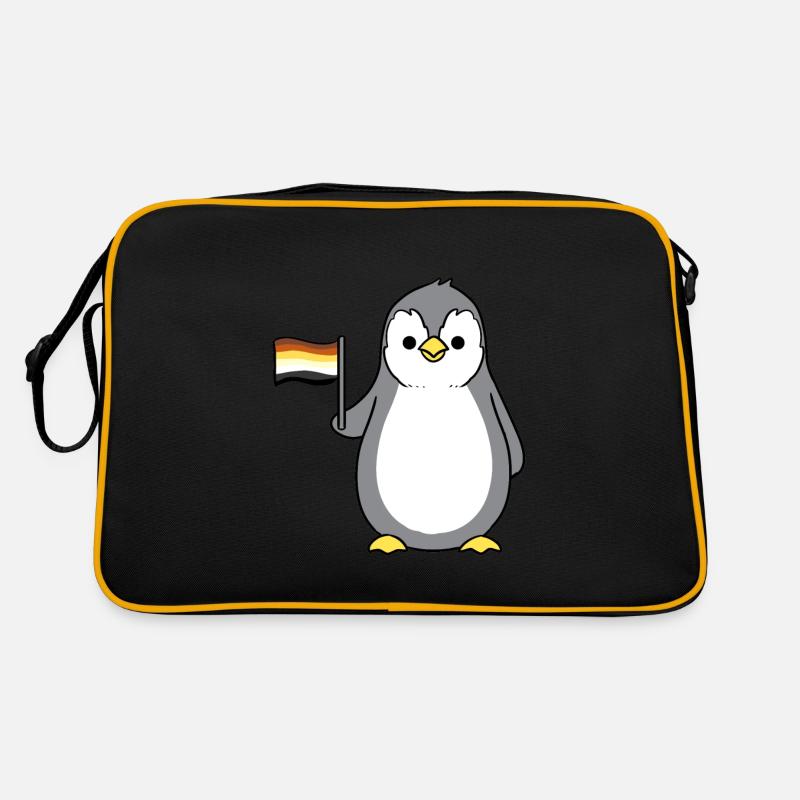 Pinguin Gay Bear Pride Retro Tasche