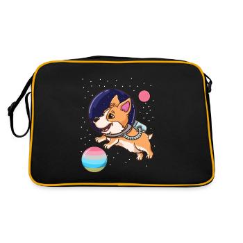 Fierté de l’astronaute Corgi Genderflux - Sac Retro - noir/or - Dos