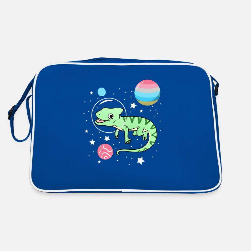 Chamäleon Astronaut Genderflux Pride Retro Tasche