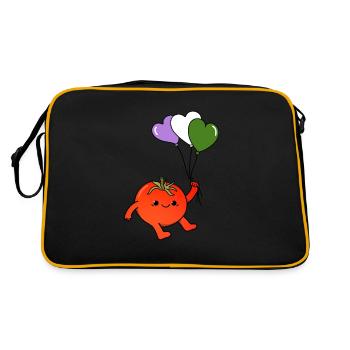 Tomato Heart Balloon Genderqueer Pride - Sac Retro - noir/or - Dos