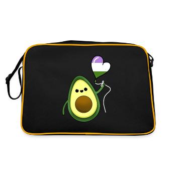 Avocado Heart Balloon Genderqueer Pride - Sac Retro - noir/or - Dos