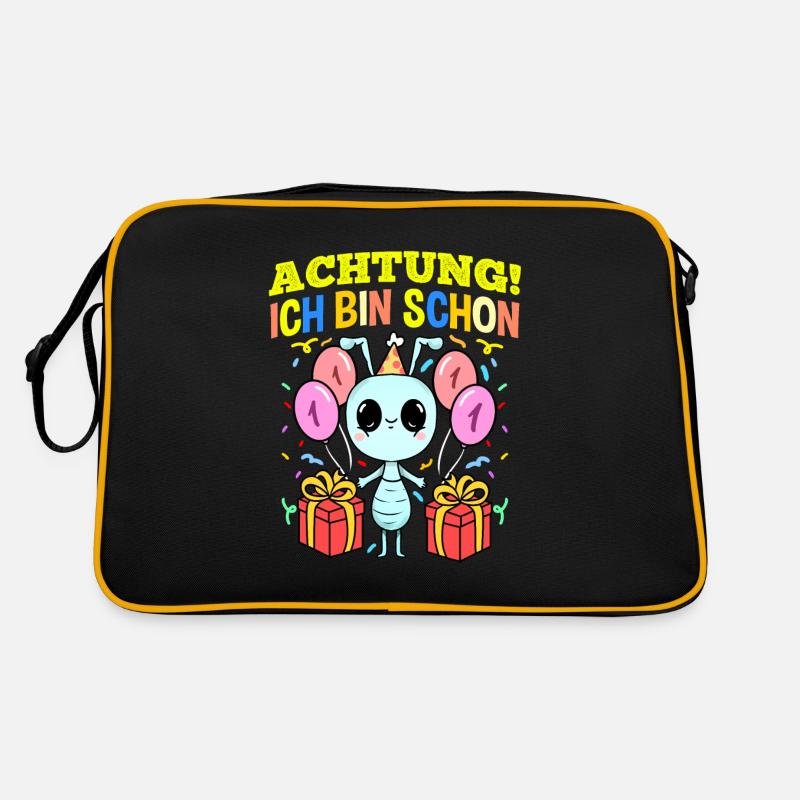 Achtung Ich Bin Schon 1 Geburtstag Fehler Retro Tasche