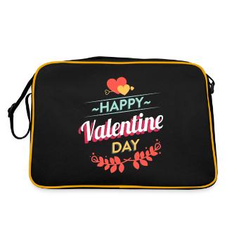 Happy Valentines Day ... Happy Valentines Day - Retro Bag - black/gold - Back