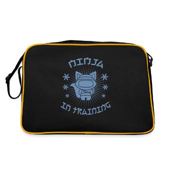 Ninja cat Ninja in training - Retro Bag - black/gold - Back