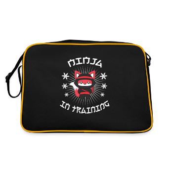 Ninja cat Ninja in training - Retro Bag - black/gold - Back