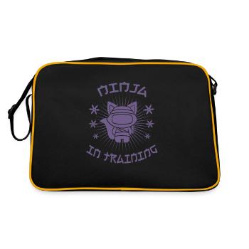 Ninja cat Ninja in training - Retro Bag - black/gold - Back