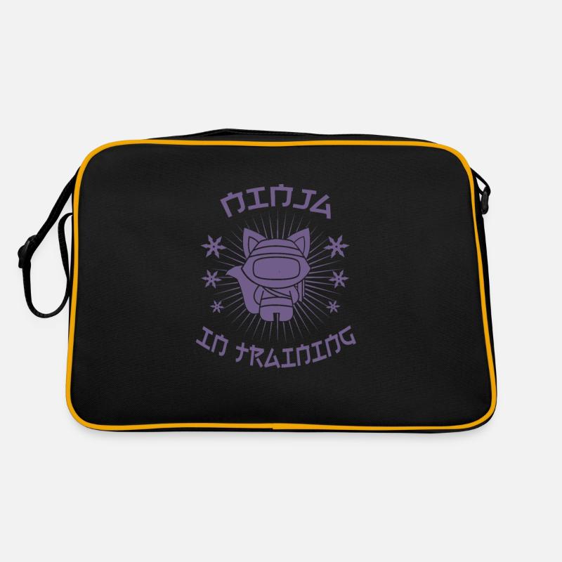 Ninja katze Ninja in Training Retro Tasche