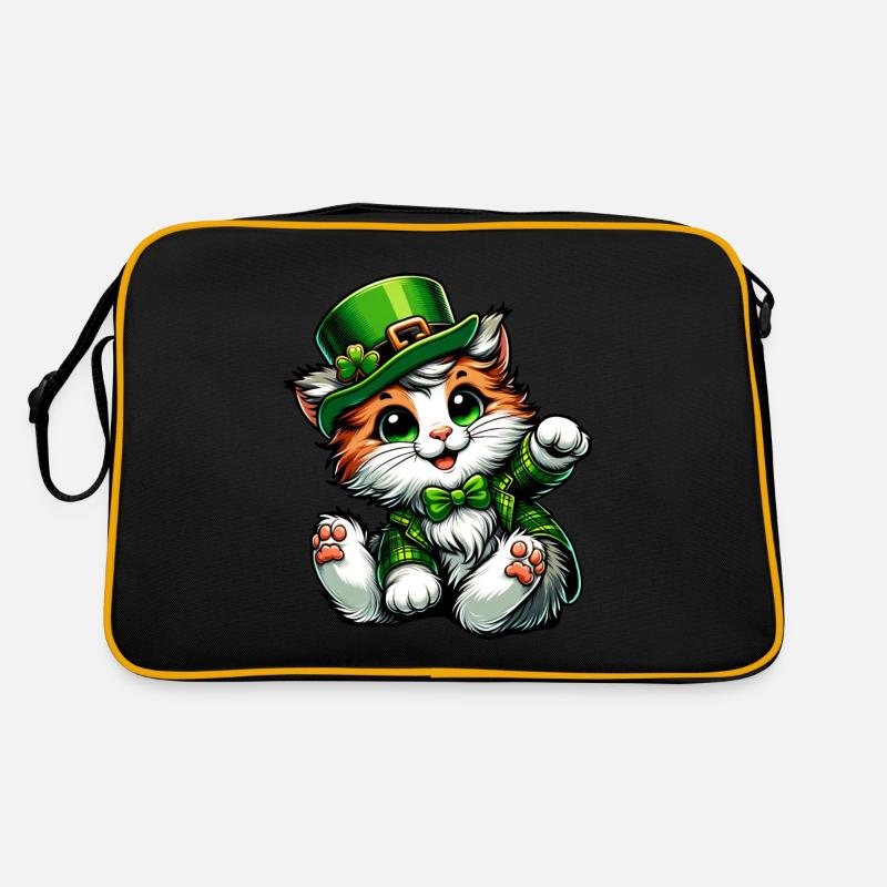 Fête du Maine Coon de la Saint-Patrick Sac Retro