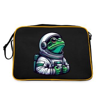 Frog Astronaut in Space - Retro Bag - black/gold - Back